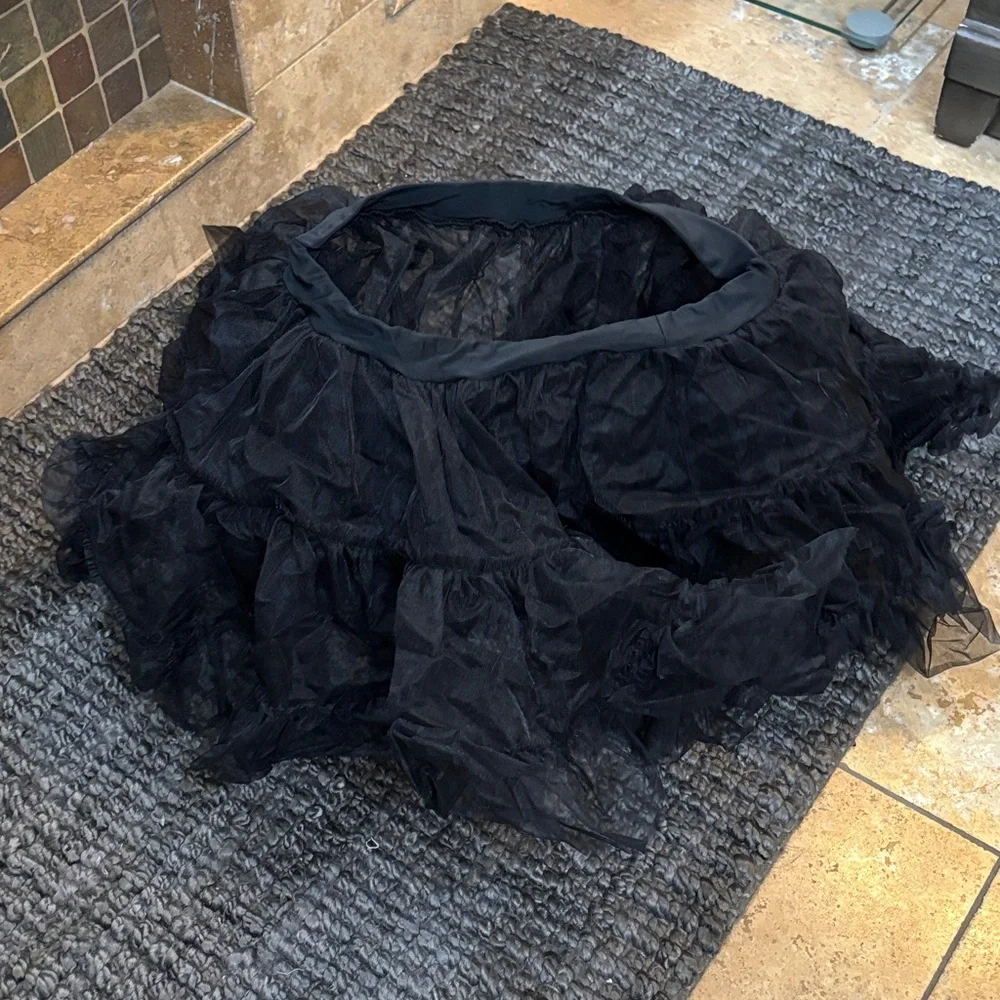 Chic Black Tulle Dance Skirt for Kids